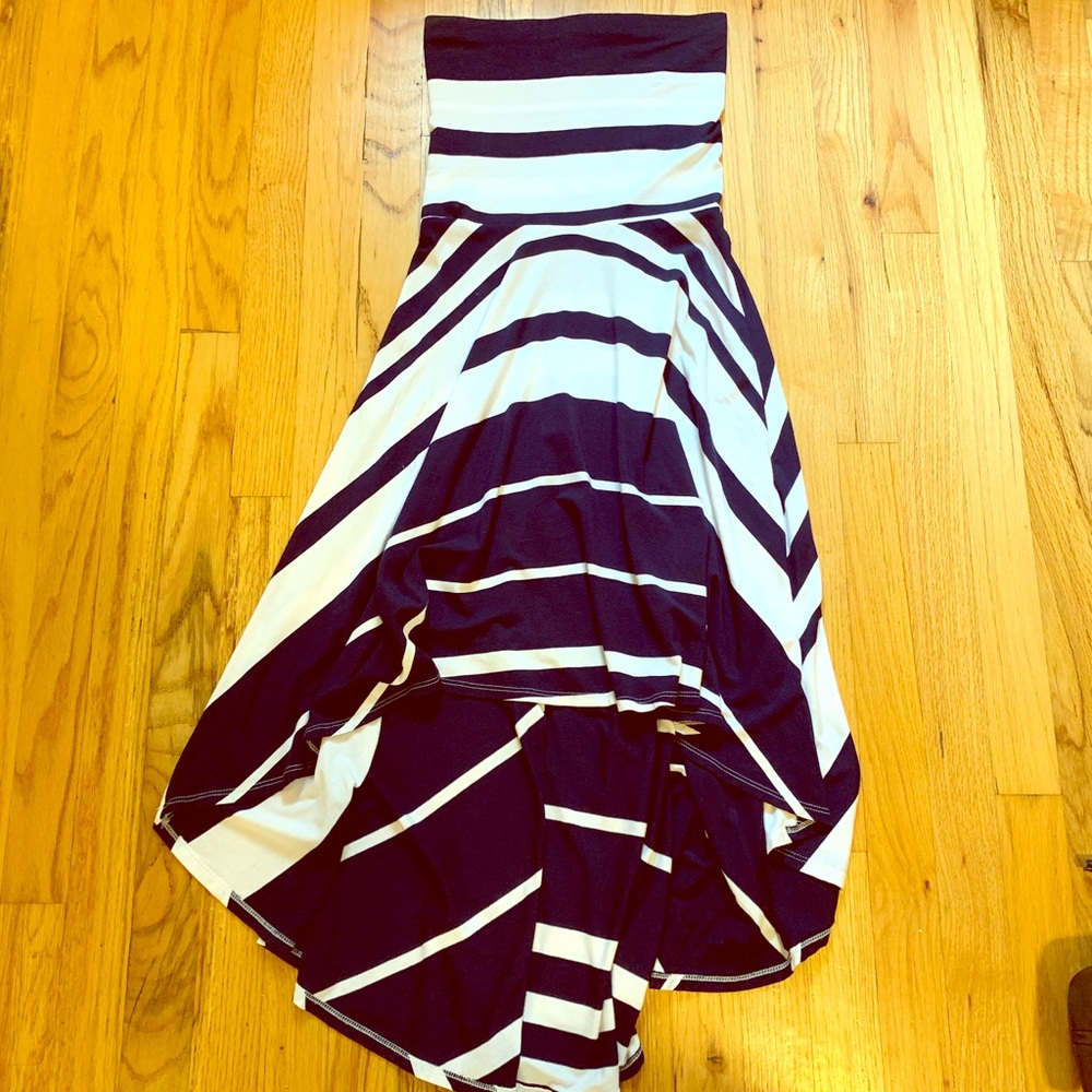 *SOLD* Aqua High-Low striped dress